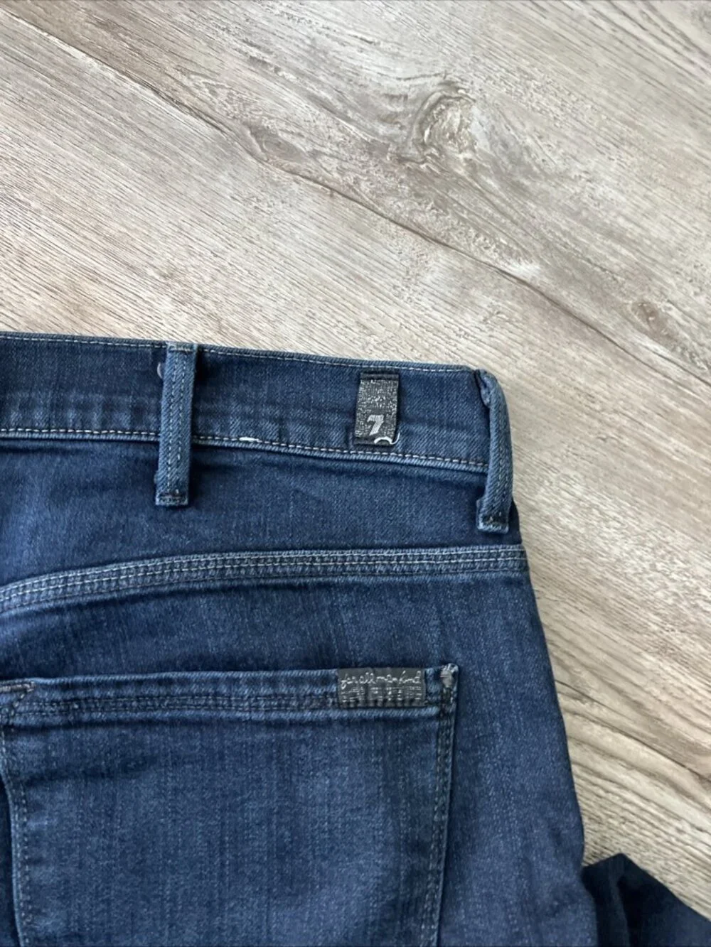 7 For All Mankind Rigby Jeans Mens 40x34 Dark Wash Button Fly Straight Premium